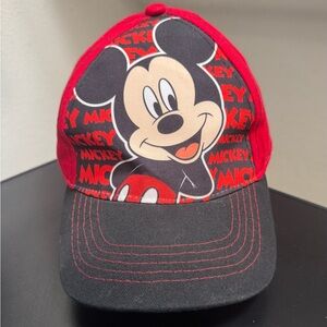 Disney Mickey Mouse Red & Black Kids Cap with Character Print